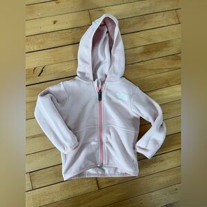 The North Face light pink baby full zip sweater